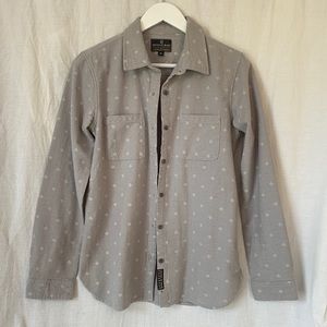 United By Blue grey pattern long sleeve button down women’s medium